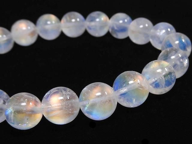 [Video][One of a kind] High Quality Andesine Labradorite AAA Round 9mm Bracelet NO.302