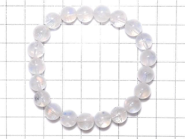 [Video][One of a kind] High Quality Andesine Labradorite AAA Round 9mm Bracelet NO.302