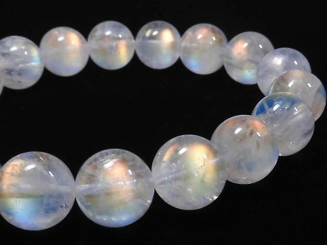 [Video][One of a kind] High Quality Andesine Labradorite AAA Round 11mm Bracelet NO.303