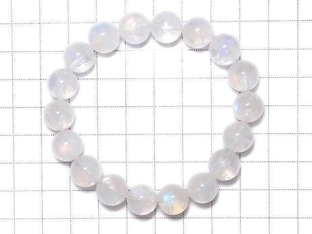 [Video][One of a kind] High Quality Andesine Labradorite AAA Round 11mm Bracelet NO.303