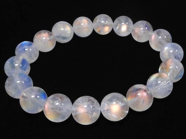 [Video][One of a kind] High Quality Andesine Labradorite AAA Round 11mm Bracelet NO.303