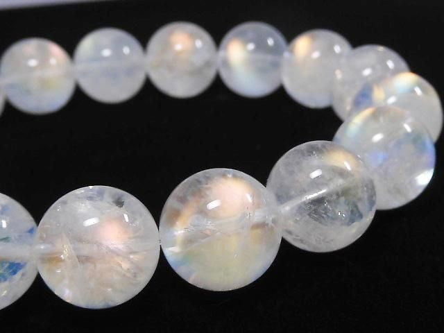 [Video][One of a kind] High Quality Andesine Labradorite AAA Round 12mm Bracelet NO.304