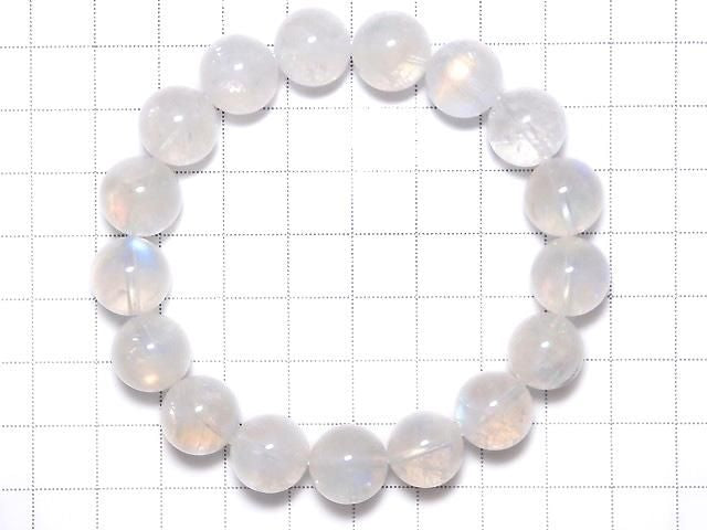 [Video][One of a kind] High Quality Andesine Labradorite AAA Round 12mm Bracelet NO.304