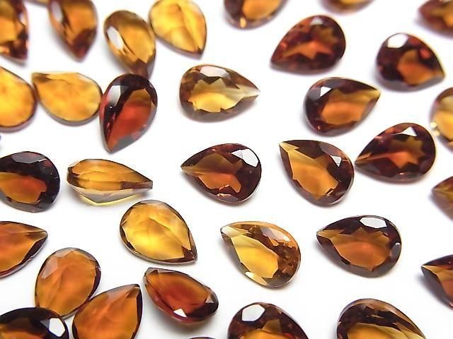 [Video] High Quality Madeira Citrine AAA Loose Stone Pear Shape Faceted 7x5mm 3pcs