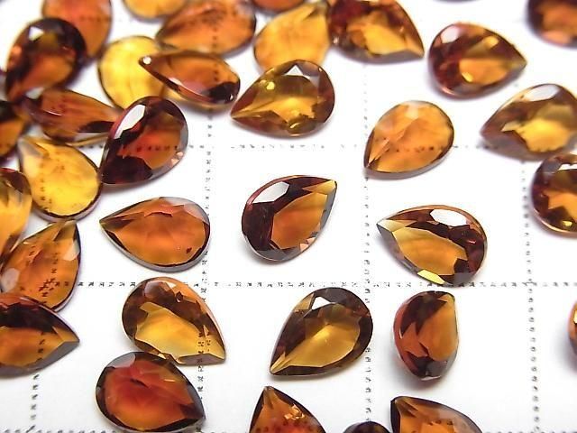 [Video] High Quality Madeira Citrine AAA Loose Stone Pear Shape Faceted 7x5mm 3pcs