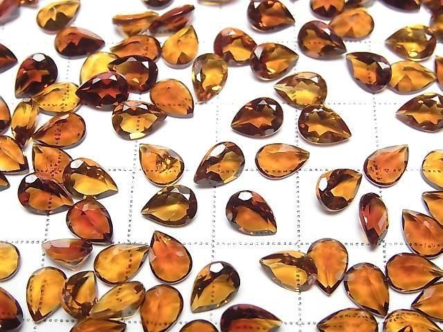 [Video] High Quality Madeira Citrine AAA Loose Stone Pear Shape Faceted 7x5mm 3pcs