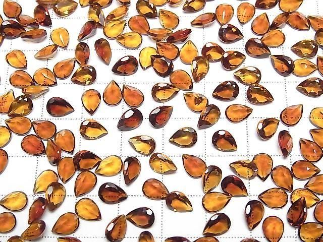 [Video] High Quality Madeira Citrine AAA Loose Stone Pear Shape Faceted 7x5mm 3pcs