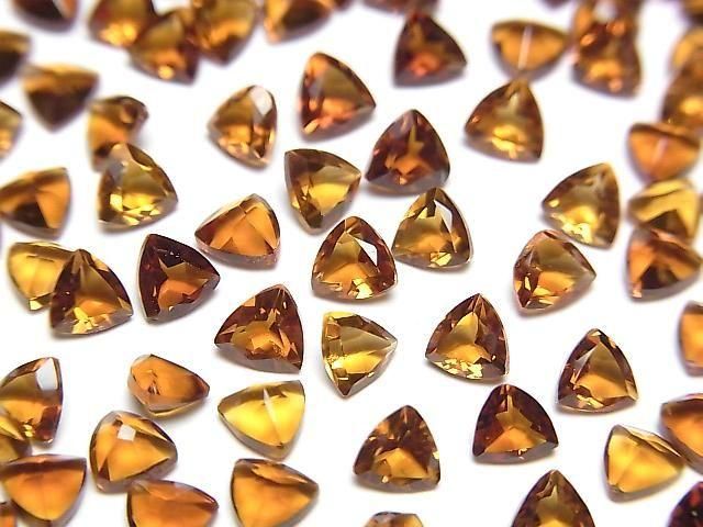 [Video] High Quality Madeira Citrine AAA Loose Stone Triangle Faceted 4x4mm 5pcs