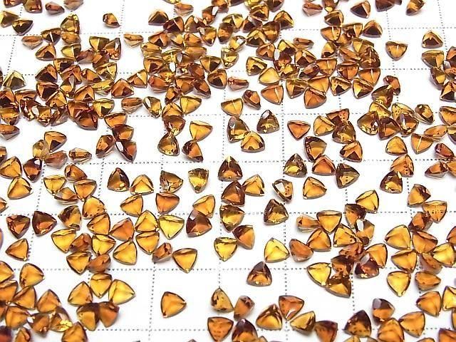 [Video] High Quality Madeira Citrine AAA Loose Stone Triangle Faceted 4x4mm 5pcs