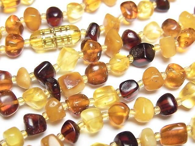 [Video] Baltic Amber Small Size Nugget MultiColor Necklace