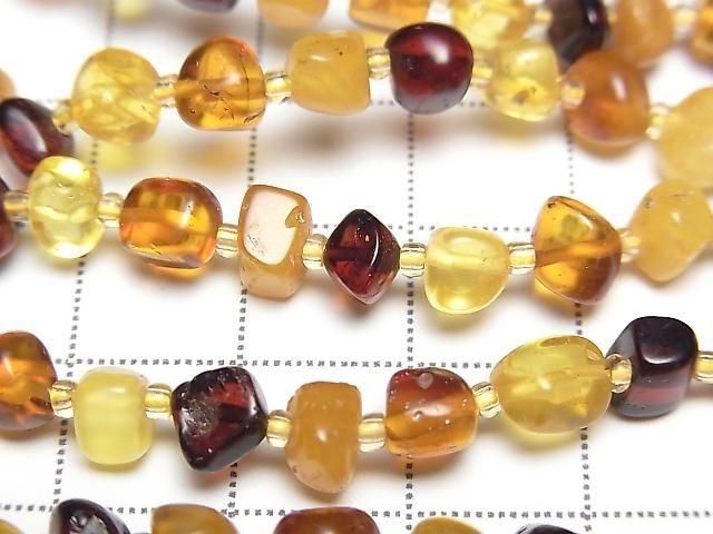 [Video] Baltic Amber Small Size Nugget MultiColor Necklace
