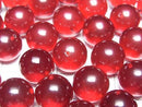 [Video] Red Color Amber Half Drilled Hole Round 12mm 2pcs