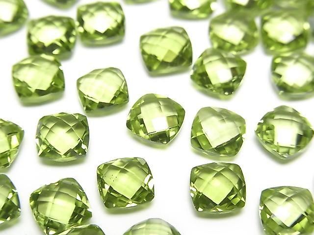 [Video] High Quality Peridot AAA Square Cushion Cut 6x6mm 2pcs