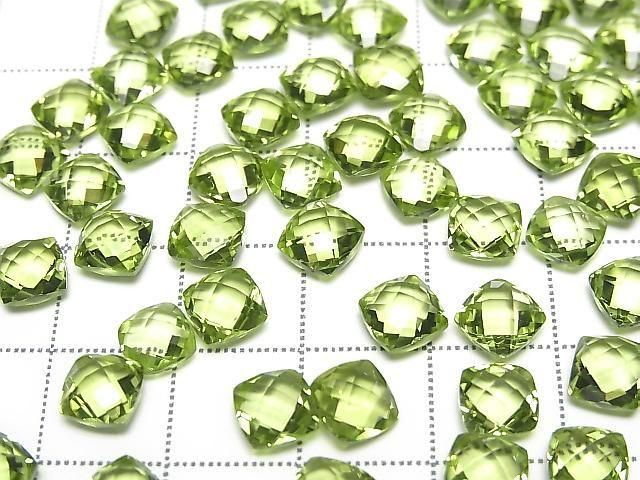 [Video] High Quality Peridot AAA Square Cushion Cut 6x6mm 2pcs