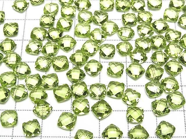 [Video] High Quality Peridot AAA Square Cushion Cut 6x6mm 2pcs