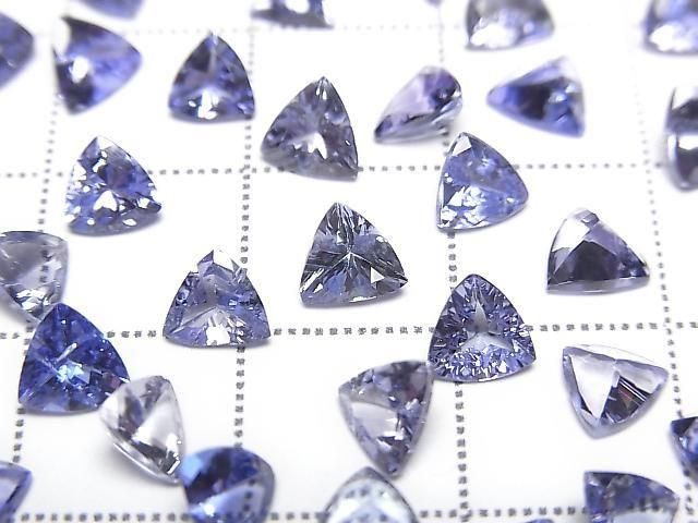 [Video] High Quality Tanzanite AAA Loose stone Triangle Faceted 5x5mm 2pcs