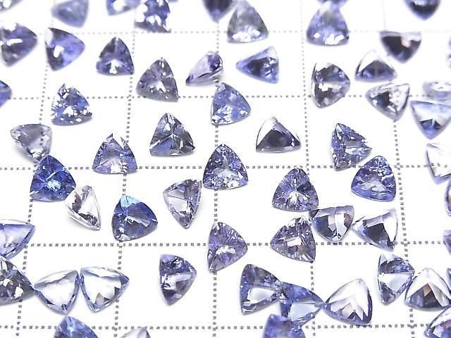 [Video] High Quality Tanzanite AAA Loose stone Triangle Faceted 5x5mm 2pcs