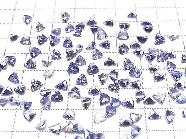 [Video] High Quality Tanzanite AAA Loose stone Triangle Faceted 5x5mm 2pcs