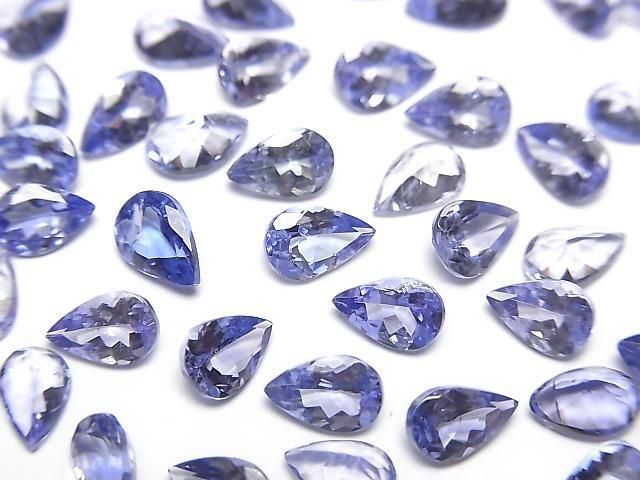[Video] High Quality Tanzanite AAA Loose stone Pear Shape Faceted 6x4mm 2pcs