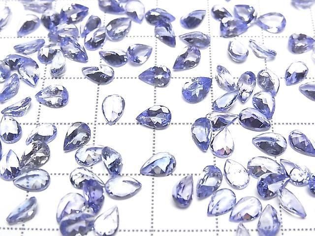 [Video] High Quality Tanzanite AAA Loose stone Pear Shape Faceted 6x4mm 2pcs