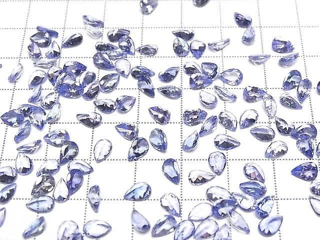[Video] High Quality Tanzanite AAA Loose stone Pear Shape Faceted 6x4mm 2pcs