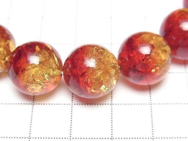[Video] Baltic Amber Round 14mm Red x Yellow Bracelet