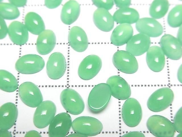 [Video] Top Quality Queensland Chrysoprase AAAAA Oval Cabochon 6x4mm 1pc