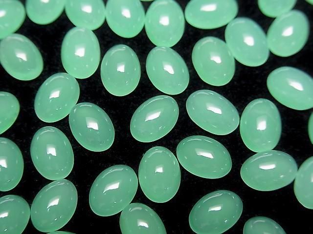 [Video] Top Quality Queensland Chrysoprase AAAAA Oval Cabochon 7x5mm 1pc