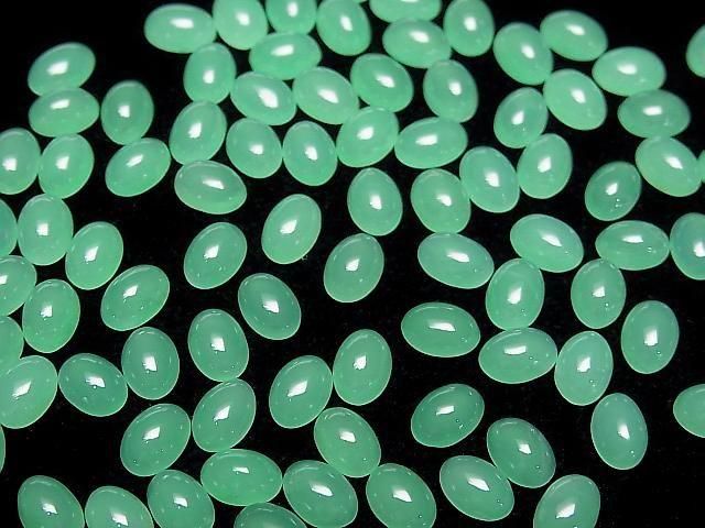 [Video] Top Quality Queensland Chrysoprase AAAAA Oval Cabochon 7x5mm 1pc