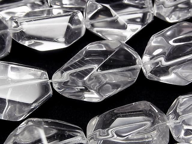 Quartz Cristal AAA - Pépites facettées, demi-fil ou 1 fil de perles (environ 13 pouces/32 cm)