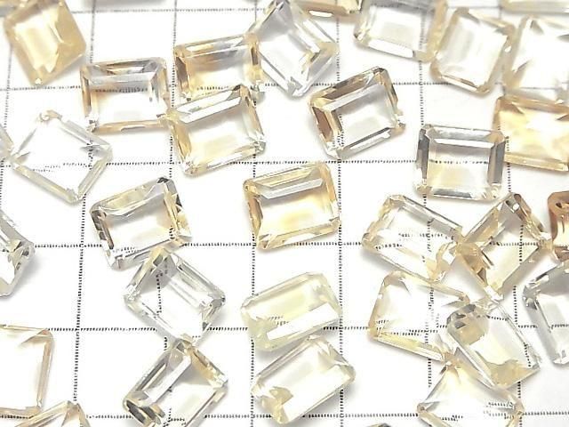[Video] High Quality Light Color Citrine AAA Loose Stone Rectangle Faceted 10x8mm 2pcs