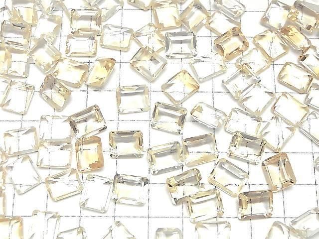 [Video] High Quality Light Color Citrine AAA Loose Stone Rectangle Faceted 10x8mm 2pcs