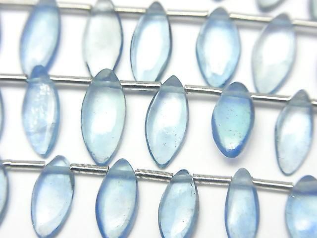 [Video] Aquamarine AAA- Marquise (Smooth) 1strand beads (approx. 7 inches/18 cm)