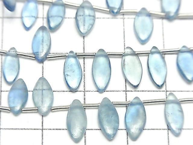 [Video] Aquamarine AAA- Marquise (Smooth) 1strand beads (approx. 7 inches/18 cm)