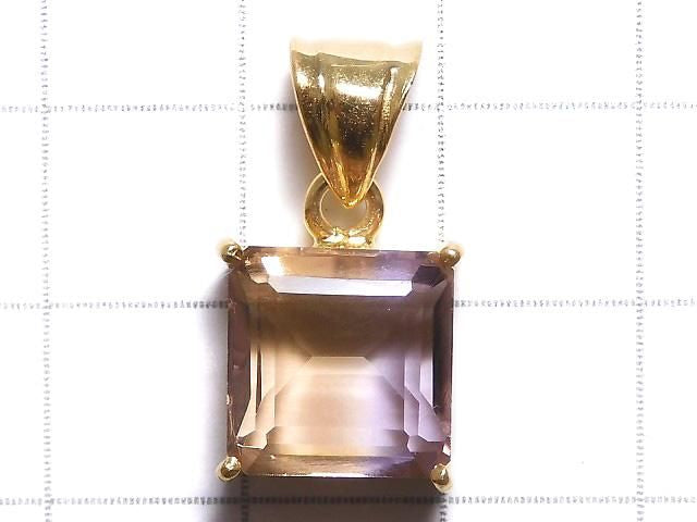 [Video][One of a kind] High Quality Ametrine AAA Faceted Pendant 18KGP NO.163