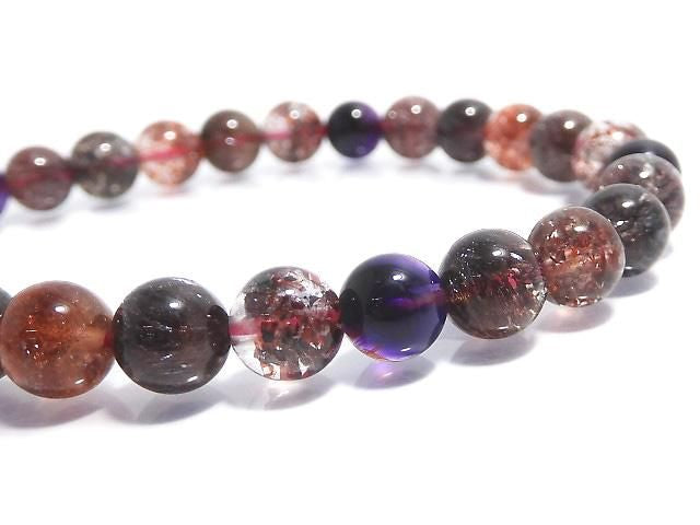 [Video][One of a kind] Top Quality Elestial Quartz AAAAA Round 6mm Bracelet NO.101