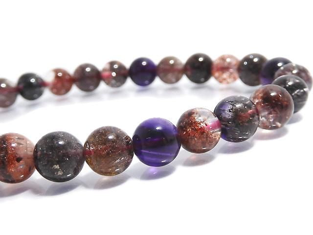 [Video][One of a kind] Top Quality Elestial Quartz AAAAA Round 6mm Bracelet NO.102