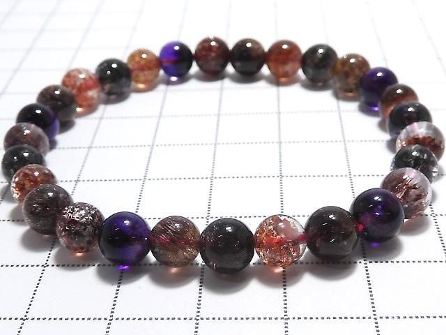 [Video][One of a kind] Top Quality Elestial Quartz AAAAA Round 6mm Bracelet NO.102