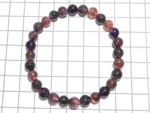 [Video][One of a kind] Top Quality Elestial Quartz AAAAA Round 6mm Bracelet NO.102