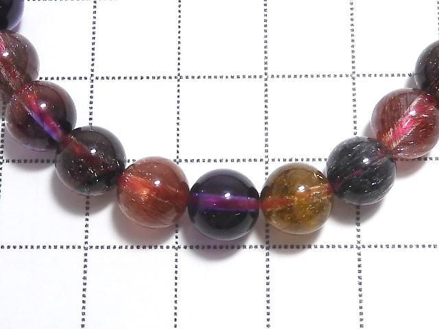 [Video][One of a kind] Top Quality Elestial Quartz AAAAA Round 7.5mm Bracelet NO.2