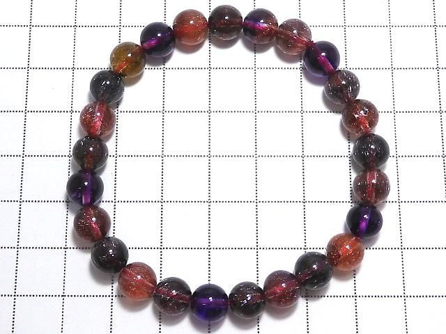 [Video][One of a kind] Top Quality Elestial Quartz AAAAA Round 7.5mm Bracelet NO.2