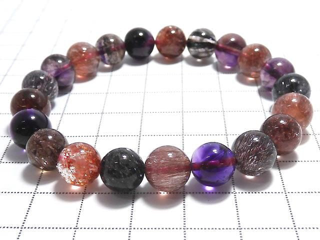 [Video][One of a kind] Top Quality Elestial Quartz AAAAA Round 9mm Bracelet NO.3