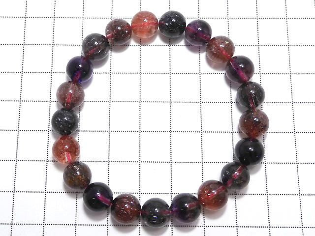 [Video][One of a kind] Top Quality Elestial Quartz AAAAA Round 9mm Bracelet NO.3