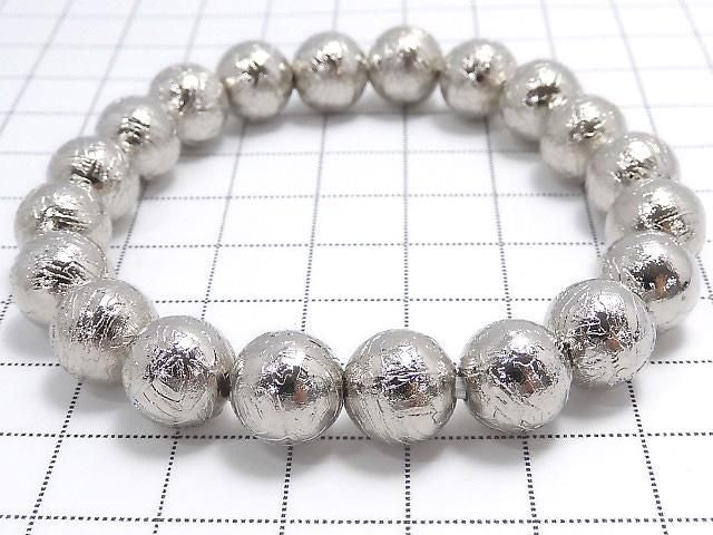 [Video][One of a kind] Meteorite (Altai meteorite) Round 9.8mm Bracelet NO.10
