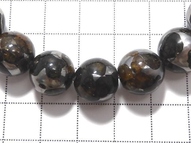 [Video][One of a kind] Kenyan Sericho Pallasite Meteorite Round 12mm Bracelet NO.2