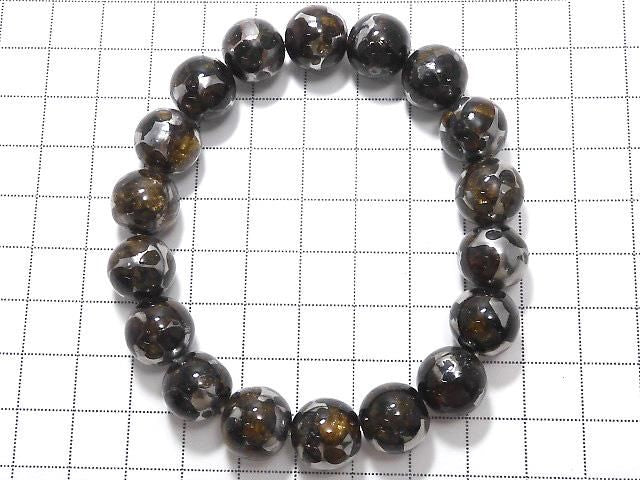 [Video][One of a kind] Kenyan Sericho Pallasite Meteorite Round 12mm Bracelet NO.3
