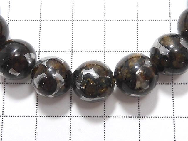 [Video][One of a kind] Kenyan Sericho Pallasite Meteorite Round 12mm Bracelet NO.4
