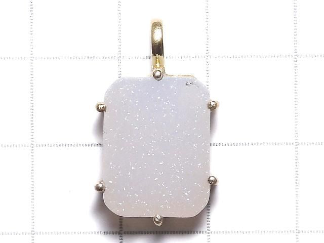 [Video][One of a kind] Druzy Agate Pendant 18KGP NO.3