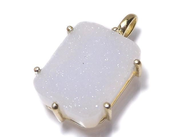 [Video][One of a kind] Druzy Agate Pendant 18KGP NO.6