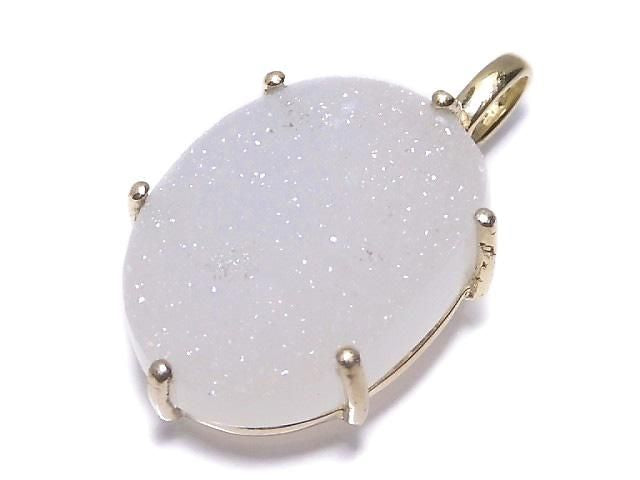 [Video][One of a kind] Druzy Agate Pendant 18KGP NO.8
